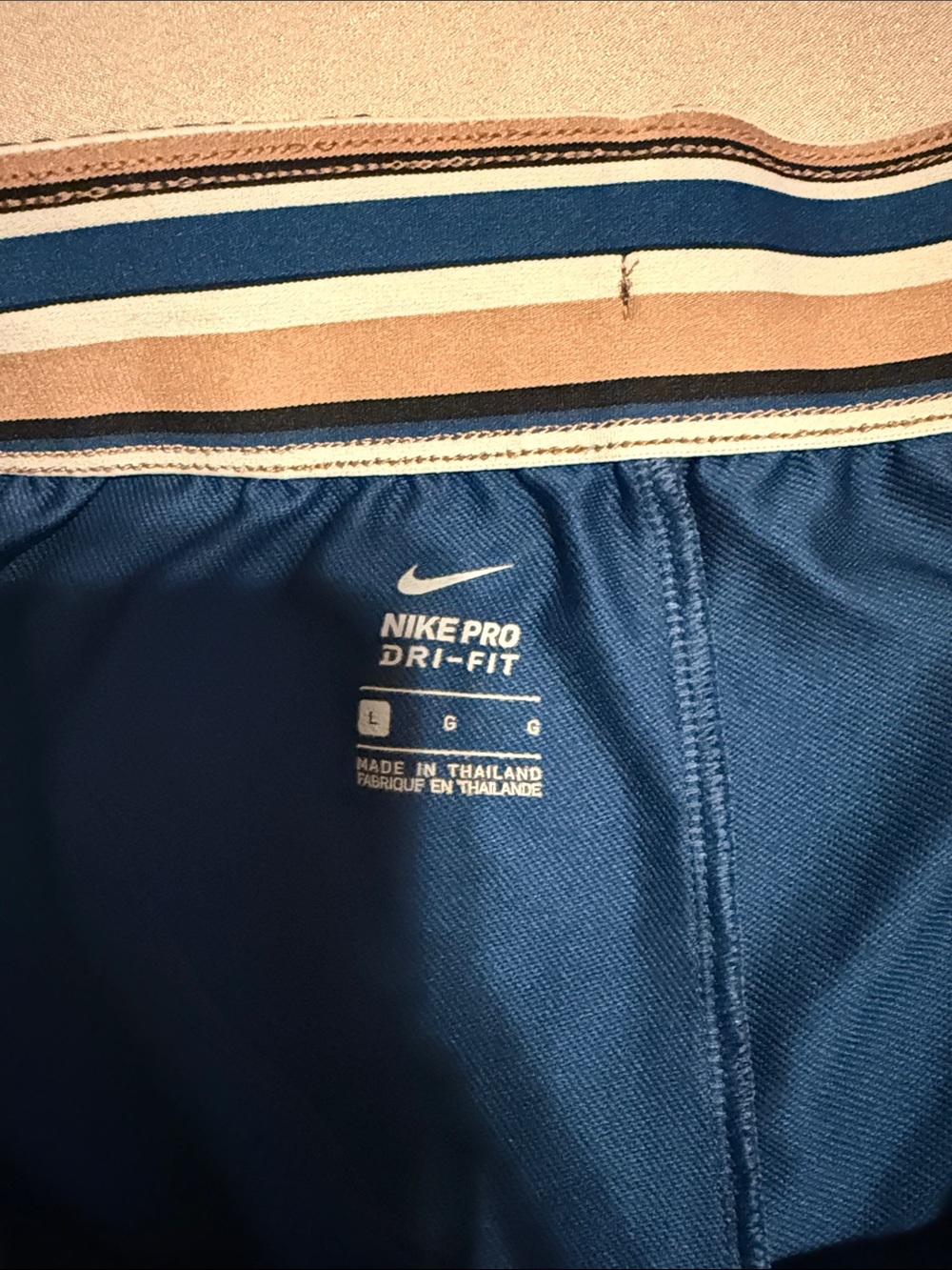 Nike Women's Dark Blue Athletic Shorts with White Swoosh - Picture 2 of 3